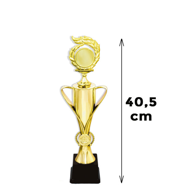 Pohár pro vítěze s emblémem a štítkem 40,5 cm (1ks)
